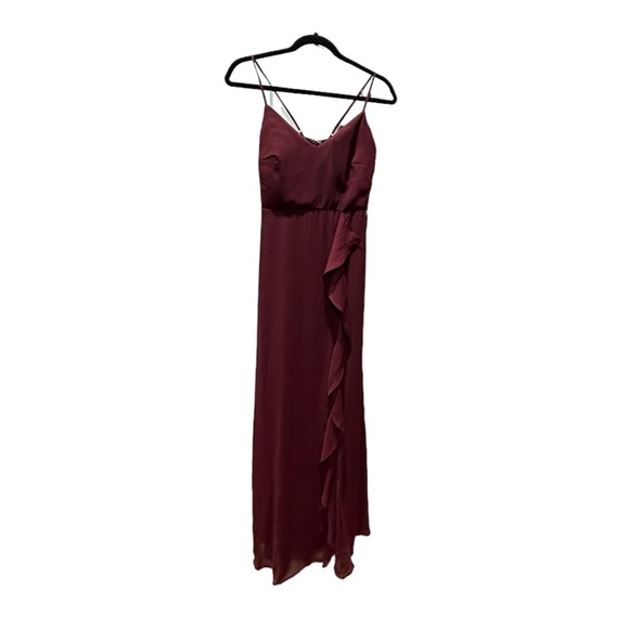 Birdy Grey Theresa Dress Chiffon Cabernet Small NEW NWT BRIDESMAID WEDDING - Picture 4 of 5